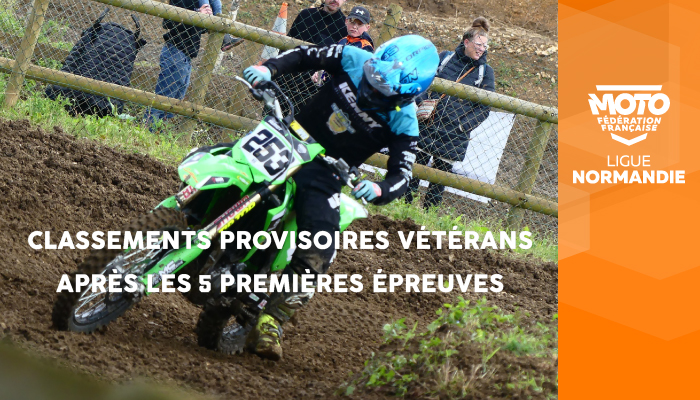 Motocross | Classements provisoires Championnat de Normandie Vétérans après 5 épreuves !
