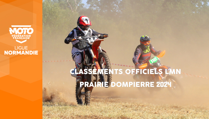Motocross | Classements Officiels LMN Prairie Dompierre 2024 en ligne !